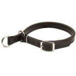 Dog Leather Choke Collar