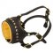 Open Nose Studded Leather Dog Muzzle With Nappa Padding