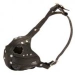 Leather Dog Muzzle for Agitation Training and Military Service