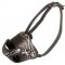 Barbed Wire Painted Leather Dog Muzzle for Training