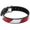 Dog Leather Collar With Handcrafted American Flag Painting