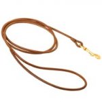 Round Leather Dog Leash for Dog Shows