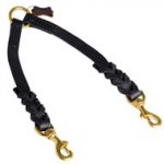 Dog Leather Coupler Braided