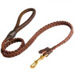 Dog Leather Braided Dog Leash