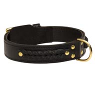 Incredible Design Dog Braided Leather Collar