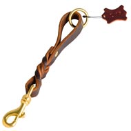 Short Leather Dog Leash (Pull Tab Leash)