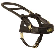 Guide and Assistance Leather Dog Harness