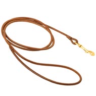 Round Leather Dog Leash for Dog Shows