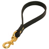Short Leather Dog Leash with or without Support Material
