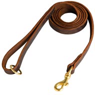 Stitched Leather Dog Leash for Training and Walking