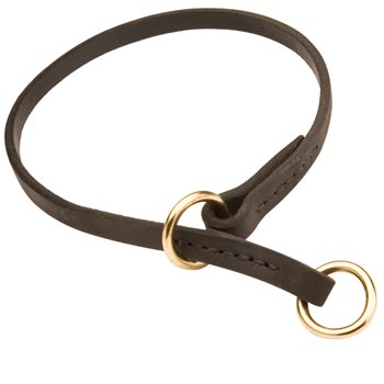 Dog Obedience Training Choke  Leather Dog Collar