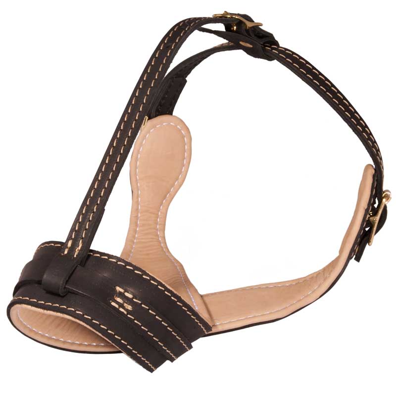 Royal Anti-Barking Leather Dog Muzzle with Nappa Leather Lining
