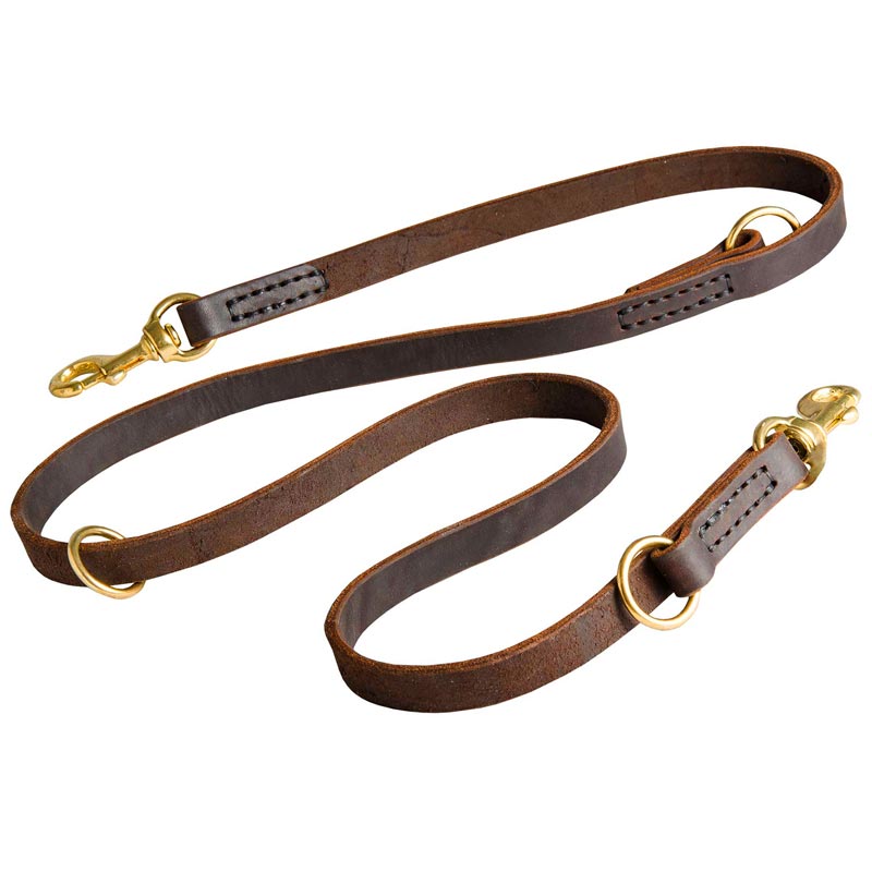 Multifunctional Leather Dog Leash [L120#1144 20 mm Leather ...