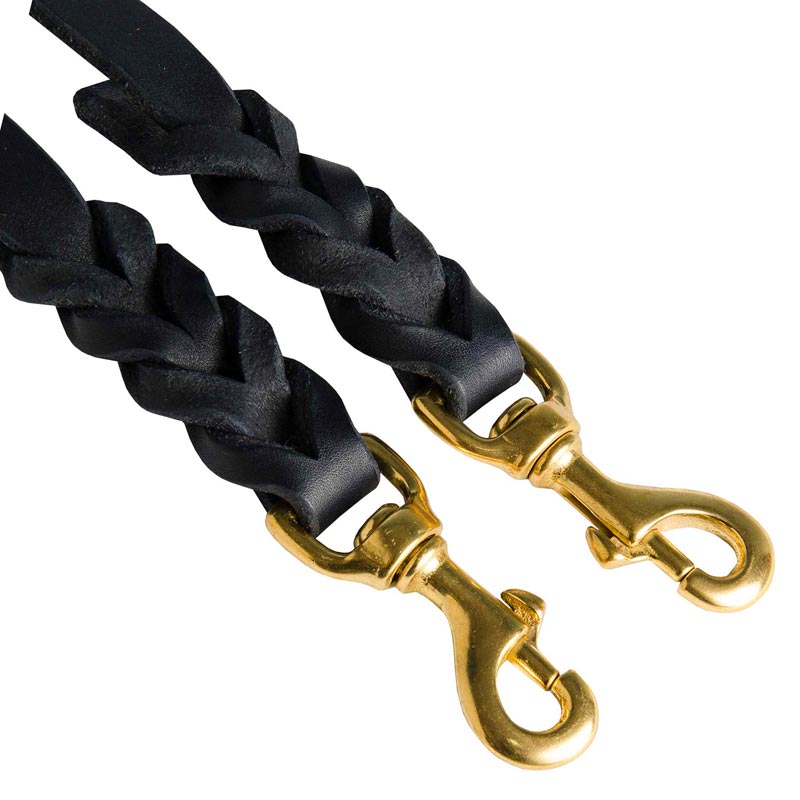 Dog Leather Coupler Braided [LN1021144 Leather Braided Coupler ...