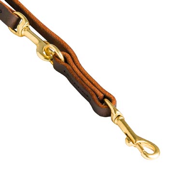 Leather Dog Leash with Rustproof Hardware