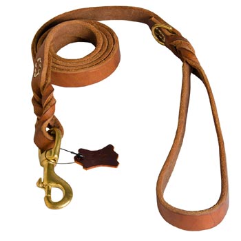 Leather Leash for Dog Successful Schutzhund Training